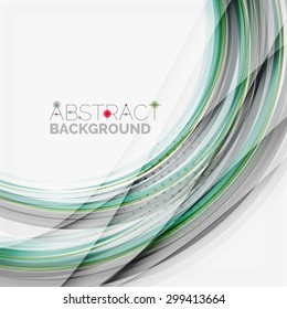 Blue and green color abstract waves, abstract background