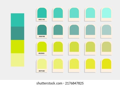 Blue Green Color Palette, Light Colors Catalog, Colour Matching, Rgb Pantone Colors, Harmonious Colours Palette Sample, Design And Edit Idea, Compatible Color Codes