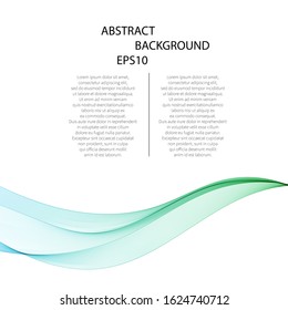 blue and green colors lines.  vector abstract background 