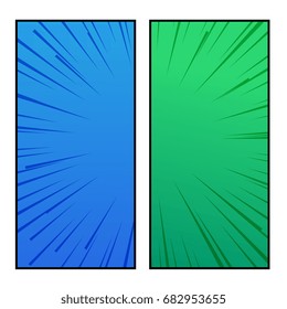 blue and green comic style banner design
