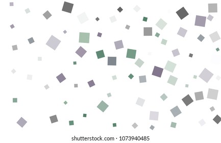 Blue and Green Confetti in the Form of Rectangles on White Background