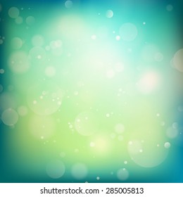 Blue and green defocused lights background. abstract bokeh lights. EPS 10 vector file included