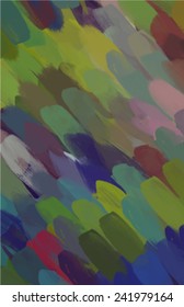 Blue and green diagonal brush strokes background
