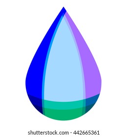 blue green drop logo