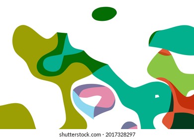 Blue and green dynamic background. Abstract vector.Digital curve design. 2D rendering digital illustration.