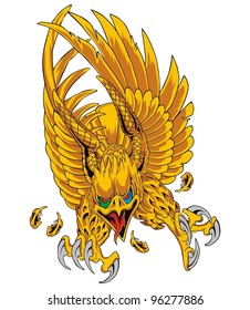 blue and green eyes eagle