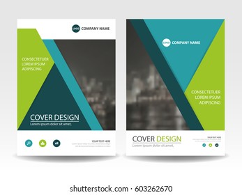 Green Annual Report Brochure Flyer Design Stock Vector (Royalty Free ...