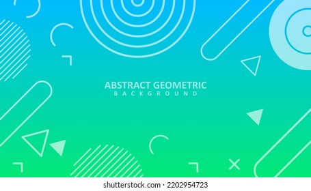 Blue and green geometric background design, Modern stylish composition background