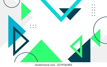 Blue and green geometric background vector