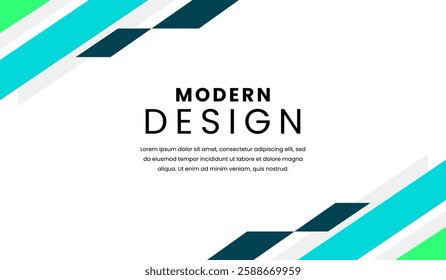 Blue and green geometric background vector