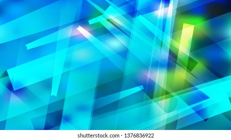 Blue and Green Geometric Shapes Background Vector