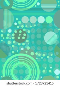 blaue und grüne geometrische Vektor nahtlose Textur