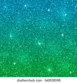 Blue Green Glitter Background. Vector