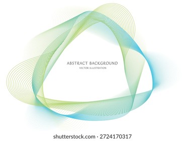 Gradiente azul y verde abstracto circular curva de fondo material de Vector