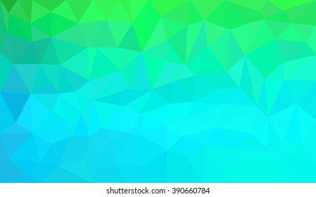 Blue Green Gradient abstract geometric triangular polygon style illustration graphic background