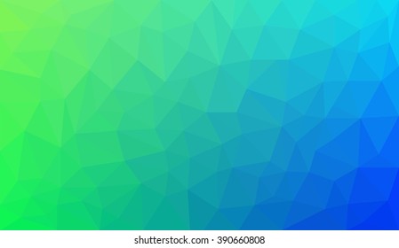 Blue Green Gradient abstract geometric triangular polygon style illustration graphic background