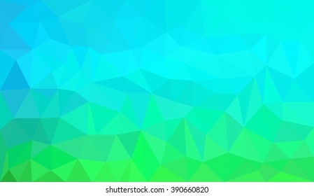 Blue Green Gradient abstract geometric triangular polygon style illustration graphic background