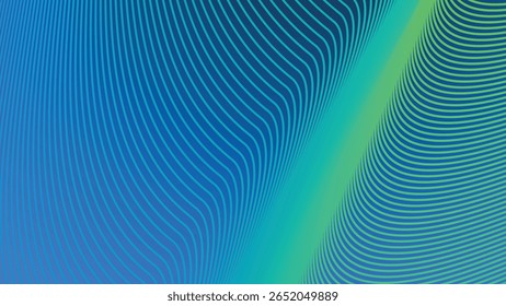 Fondo degradado verde azul con patrón de línea rayada para un diseño visual fresco, moderno y dinámico