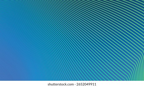 Fondo degradado verde azul con patrón de línea rayada para un diseño visual fresco, moderno y dinámico