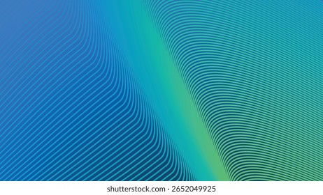 Fondo degradado verde azul con patrón de línea rayada para un diseño visual fresco, moderno y dinámico