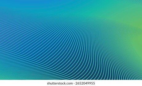 Blue Green Gradient Background with Striped Line Pattern for Fresh, Modern, and Dynamic Visual Design