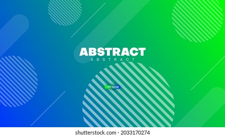 fondo geométrico de gradiente verde azul con forma redondeada
