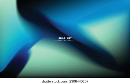 Blue and green gradient mesh background template copy space. Fluid colour gradation backdrop design. Suitable for poster, landing page, banner, leaflet, pamphlet, brochure, flyer, card, or art cover.
