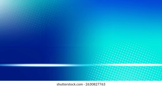 Blue green gradient studio room, abstract background pattern, walls and floor reflect neon lights, dark tones and feel speed of digital technology connected blue-green background. Future technology.
