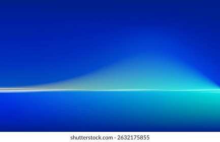 Blue green gradient studio room, abstract background pattern, walls and floor reflect neon lights, dark tones and feel speed of digital technology connected blue-green background. Future technology.