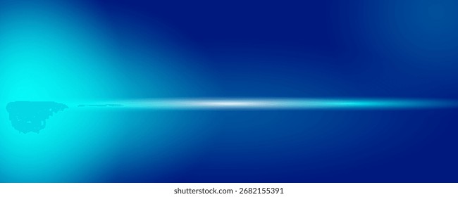 Sala de estudio de gradiente verde azul, patrón de fondo abstracto, paredes y piso reflejan luces de neón, tonos oscuros y sienten la velocidad de la tecnología digital conectada de fondo azul-verde.