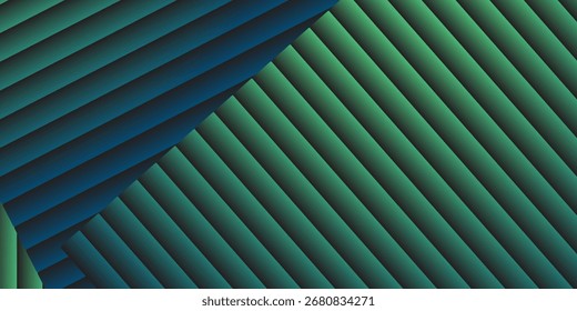 Blue green gradient vertical geometric stripes composition.
