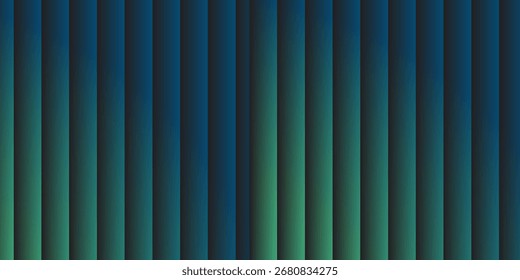 Composición de rayas geométricas de Vertical degradada verde azul.
