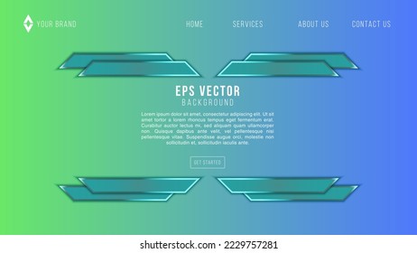 Blue Green Gradient Web Design Abstract Background EPS 10 Vector For Website, Landing Page, Home Page, Web Page