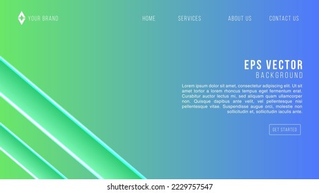 Blue Green Gradient Web Design Abstract Background EPS 10 Vector For Website, Landing Page, Home Page, Web Page