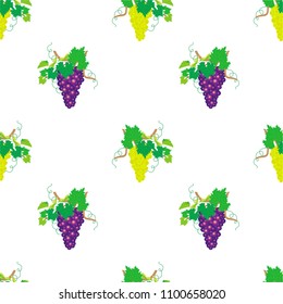It is blue and green grapes. Seamless pattern. Can be used for fabrics, kitchen oilcloth, for paper.