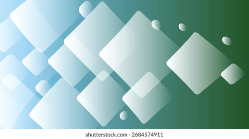  blauer und grüner Halbton, quadratischer abstrakter Hintergrund