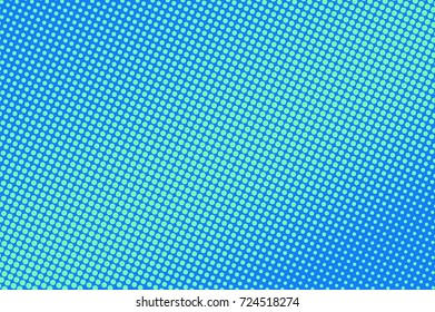 Blue and green halftone vector background. Rough dotted pattern. Diagonal dotted gradient. Pop art design. Winter banner template. Modern halftone texture. Cold color palette abstract background