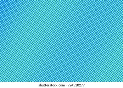 Blue and green halftone vector background. Aqua blue dotted pattern. Smooth dotted gradient. Pop art design. Winter banner template. Modern halftone texture. Cold color palette abstract background