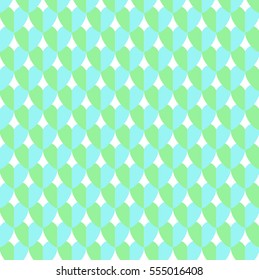 Blue and green heart, scale pattern.
