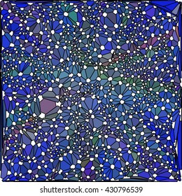 Blue green hexagon abstract background