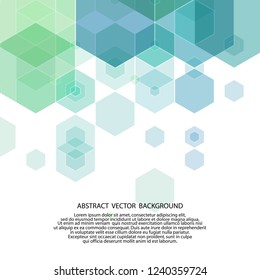 blue  green hexagon background. polygonal style layout for advertising. eps 10
