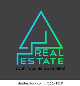 blue and green Home Logo vector. Real estate logo template. Vector Illustration eps.10