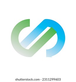 Illustrationsdesign für blaue und grüne Vektorgrafiken