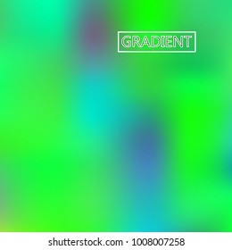 Blue, green iridescent holographic background. Foil rainbow texture. Abstract soft pastel colors backdrop. Trendy creative vector cosmic gradient. Vibrant print illustration. Creative neon template.