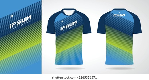 blue green jersey sport design template