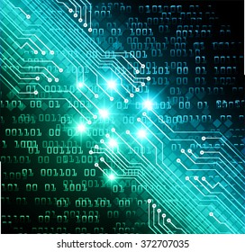 blue green Light Abstract Technology background for computer graphic website internet business. circuit. illustration.digital.infographics. binary code. www.motion move blur. eye scan virus. vector