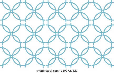 Blue green line circle ring  seamless repeat pattern, seamless design for fabric printing, print flower patter