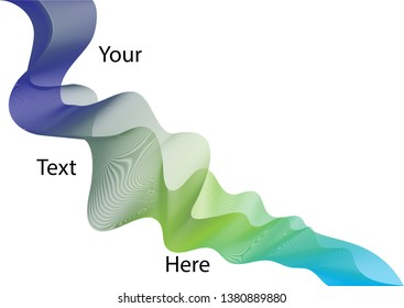 blue green line waved abstract gradient background, multicolored wave diagonal composition backdrop