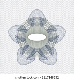 Blue and green linear rosette