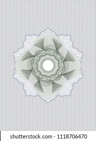 Blue and green linear rosette